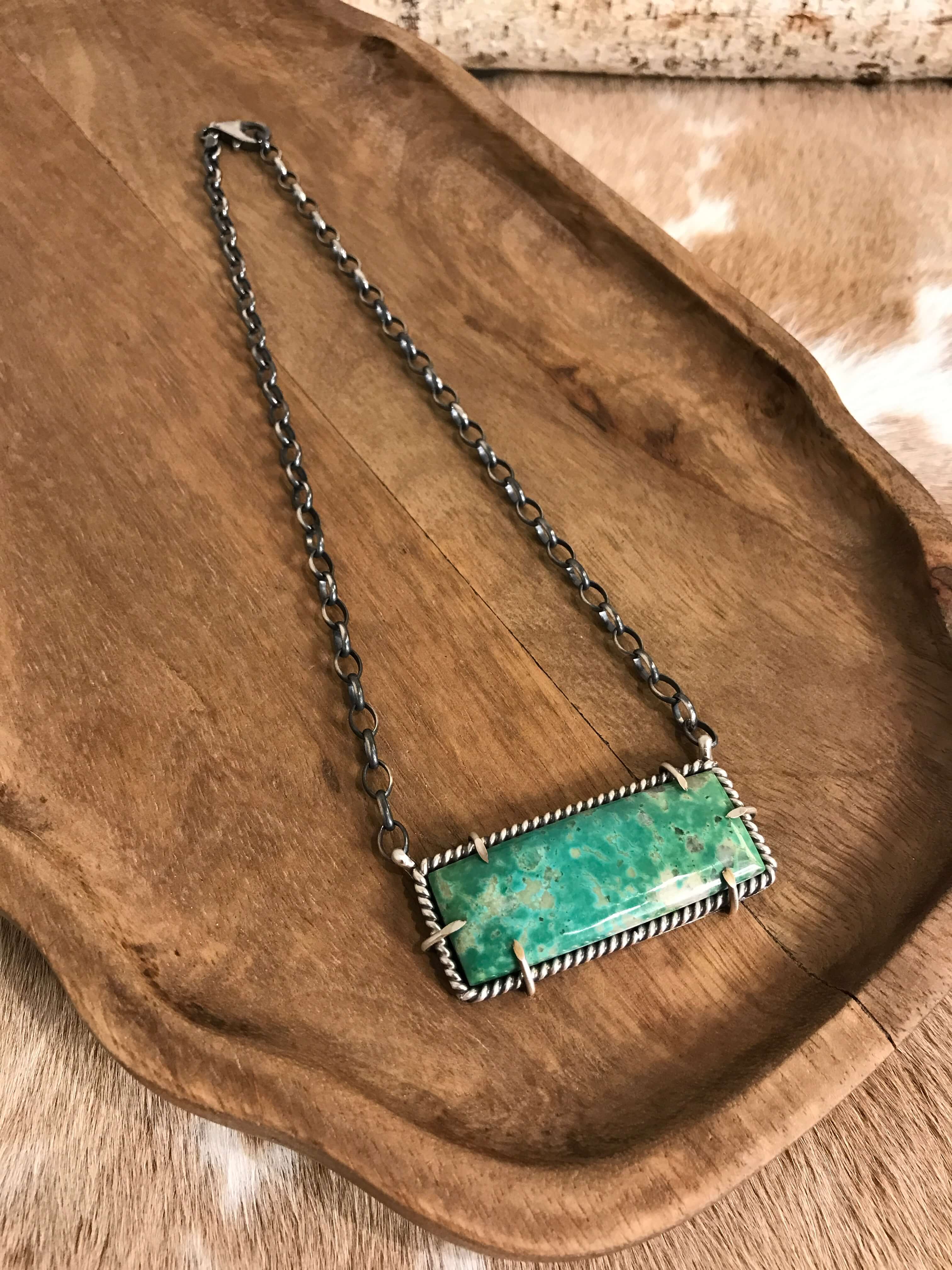 The Bromley Necklace, 5-Necklaces-Calli Co., Turquoise and Silver Jewelry, Native American Handmade, Zuni Tribe, Navajo Tribe, Brock Texas