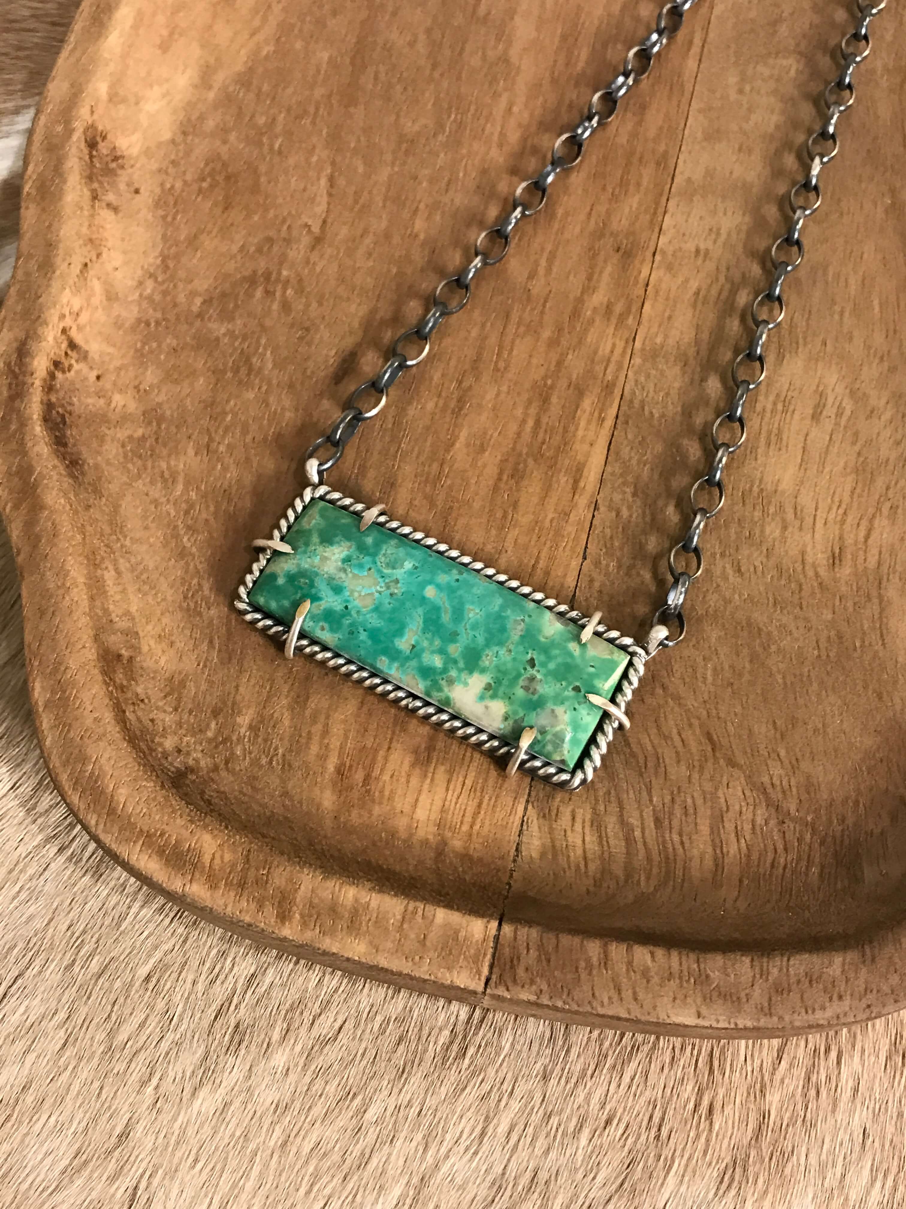 The Bromley Necklace, 5-Necklaces-Calli Co., Turquoise and Silver Jewelry, Native American Handmade, Zuni Tribe, Navajo Tribe, Brock Texas