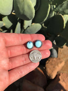 The Golden Hills Studs, 6-Earrings-Calli Co., Turquoise and Silver Jewelry, Native American Handmade, Zuni Tribe, Navajo Tribe, Brock Texas