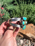 The Ballantrae Cuff-Bracelets & Cuffs-Calli Co., Turquoise and Silver Jewelry, Native American Handmade, Zuni Tribe, Navajo Tribe, Brock Texas