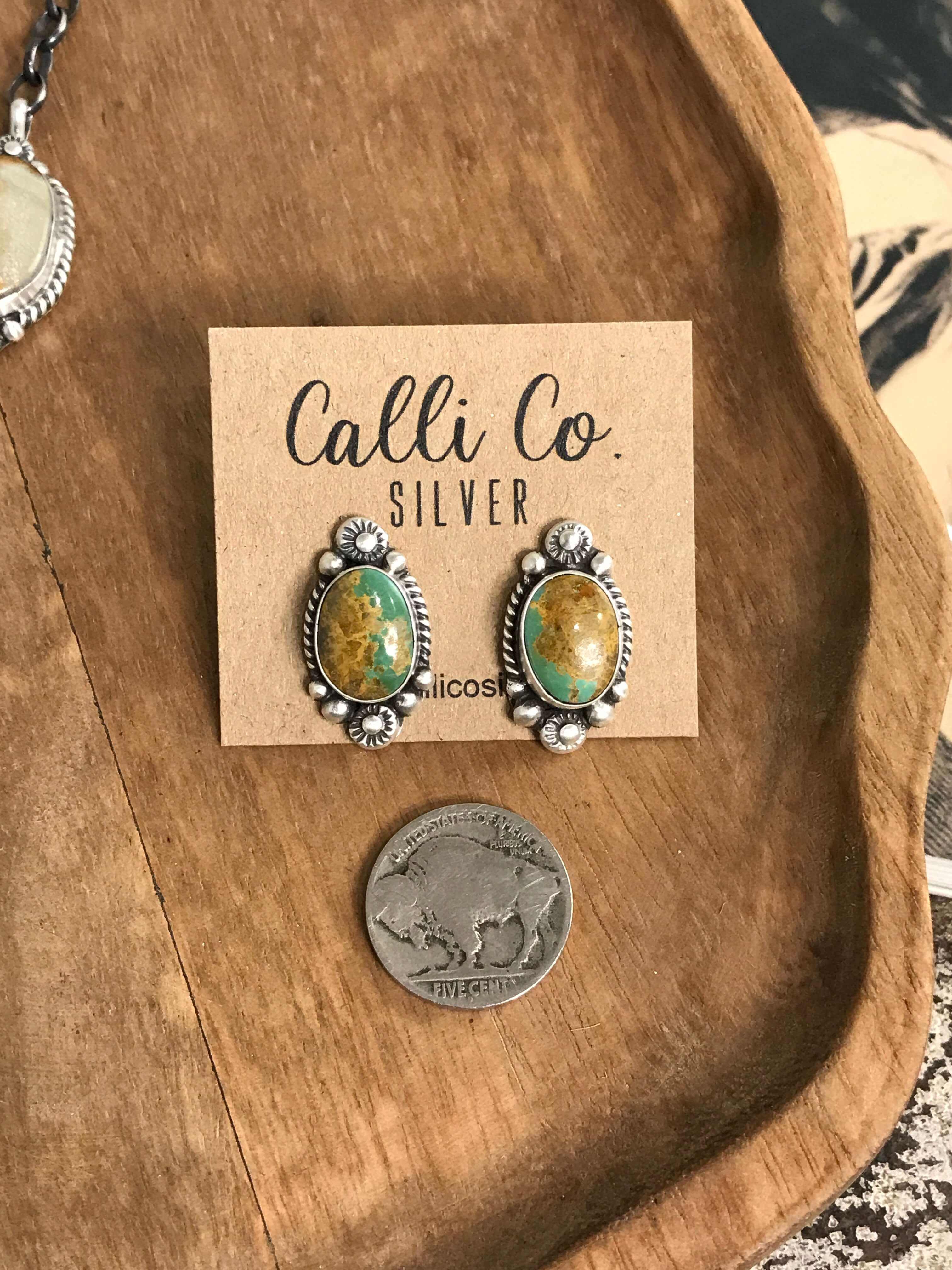 The Beck Lariat Necklace Set-Necklaces-Calli Co., Turquoise and Silver Jewelry, Native American Handmade, Zuni Tribe, Navajo Tribe, Brock Texas