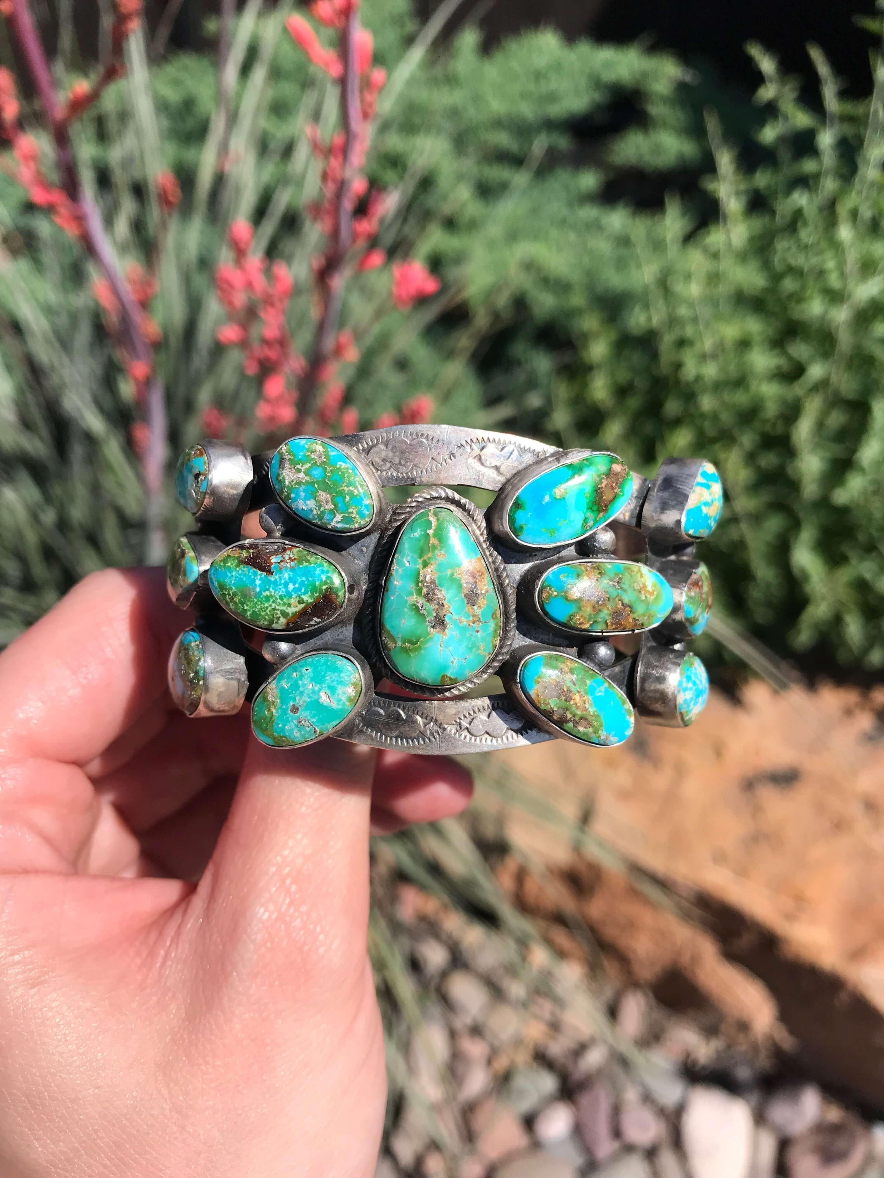 The Ballantrae Cuff-Bracelets & Cuffs-Calli Co., Turquoise and Silver Jewelry, Native American Handmade, Zuni Tribe, Navajo Tribe, Brock Texas