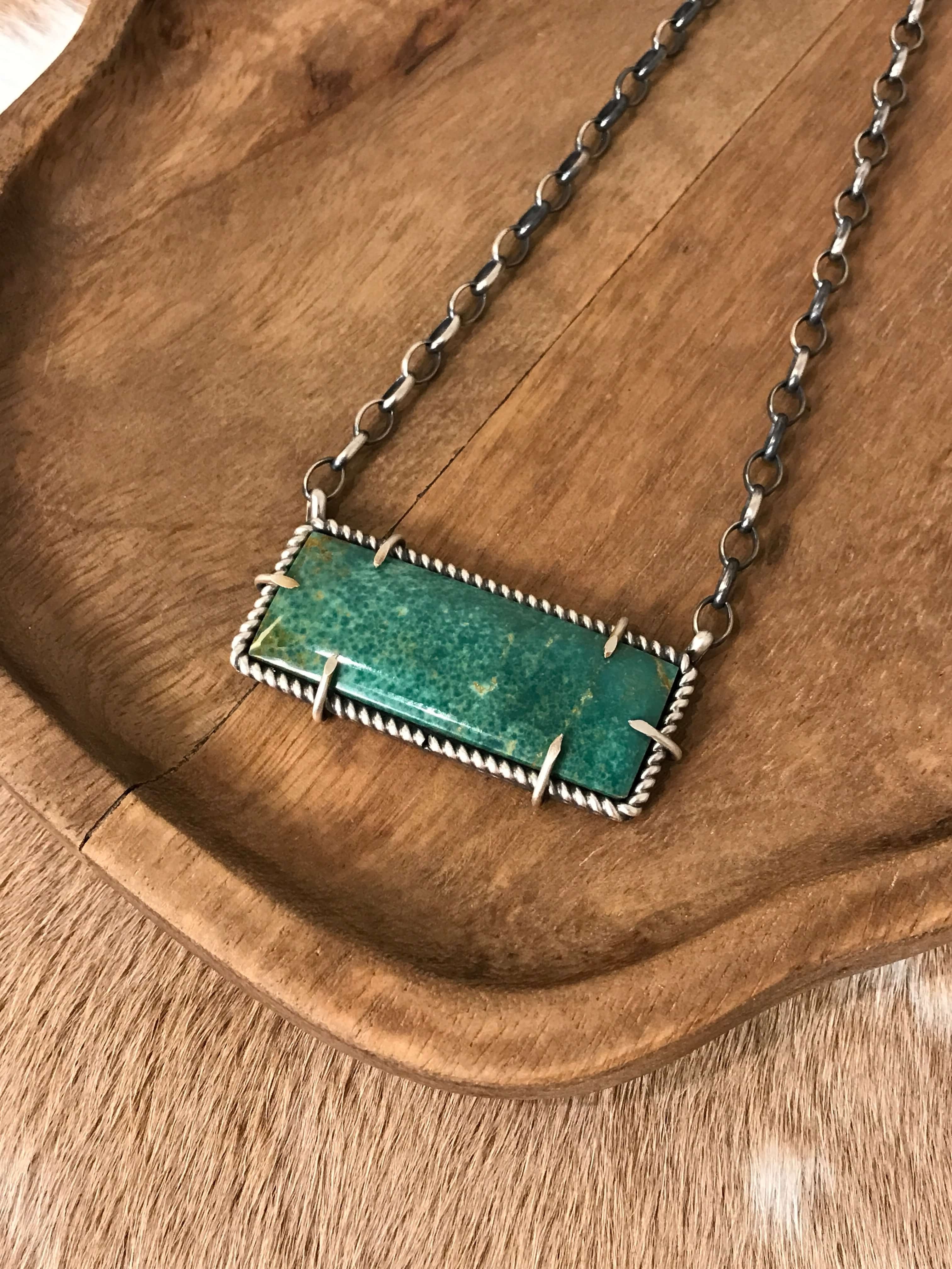 The Bromley Necklace, 8-Necklaces-Calli Co., Turquoise and Silver Jewelry, Native American Handmade, Zuni Tribe, Navajo Tribe, Brock Texas