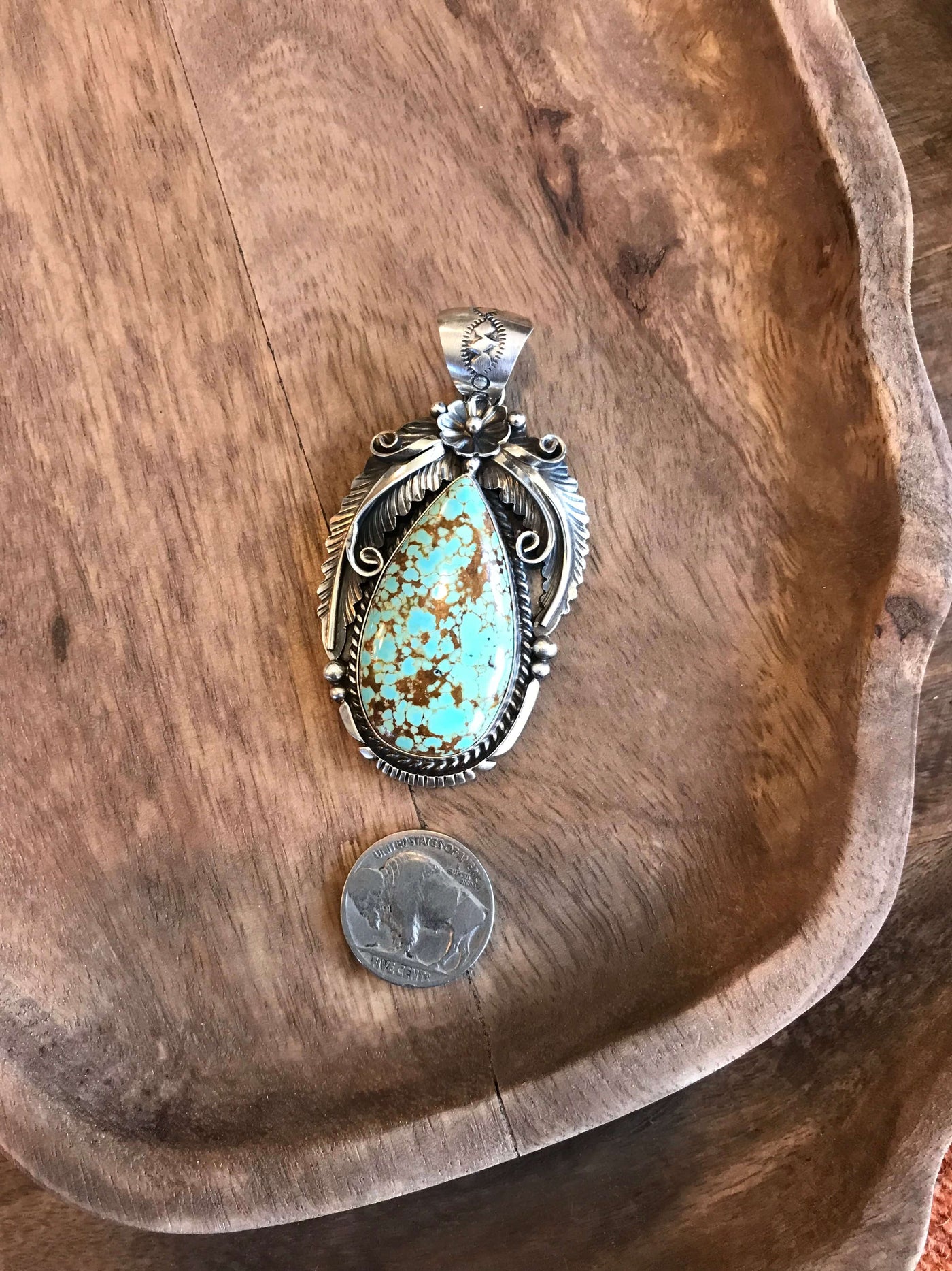 The Westwood Pendant-Pendants-Calli Co., Turquoise and Silver Jewelry, Native American Handmade, Zuni Tribe, Navajo Tribe, Brock Texas