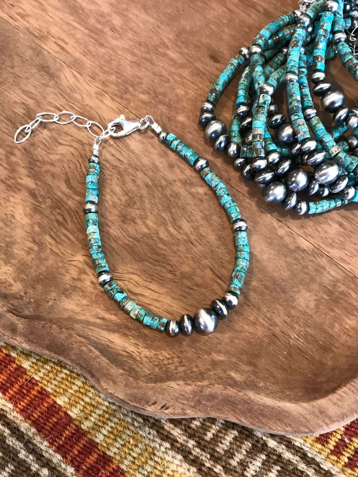 The Azul Bracelet-Bracelets & Cuffs-Calli Co., Turquoise and Silver Jewelry, Native American Handmade, Zuni Tribe, Navajo Tribe, Brock Texas