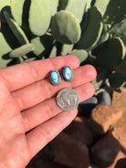 The Golden Hills Studs, 22-Earrings-Calli Co., Turquoise and Silver Jewelry, Native American Handmade, Zuni Tribe, Navajo Tribe, Brock Texas