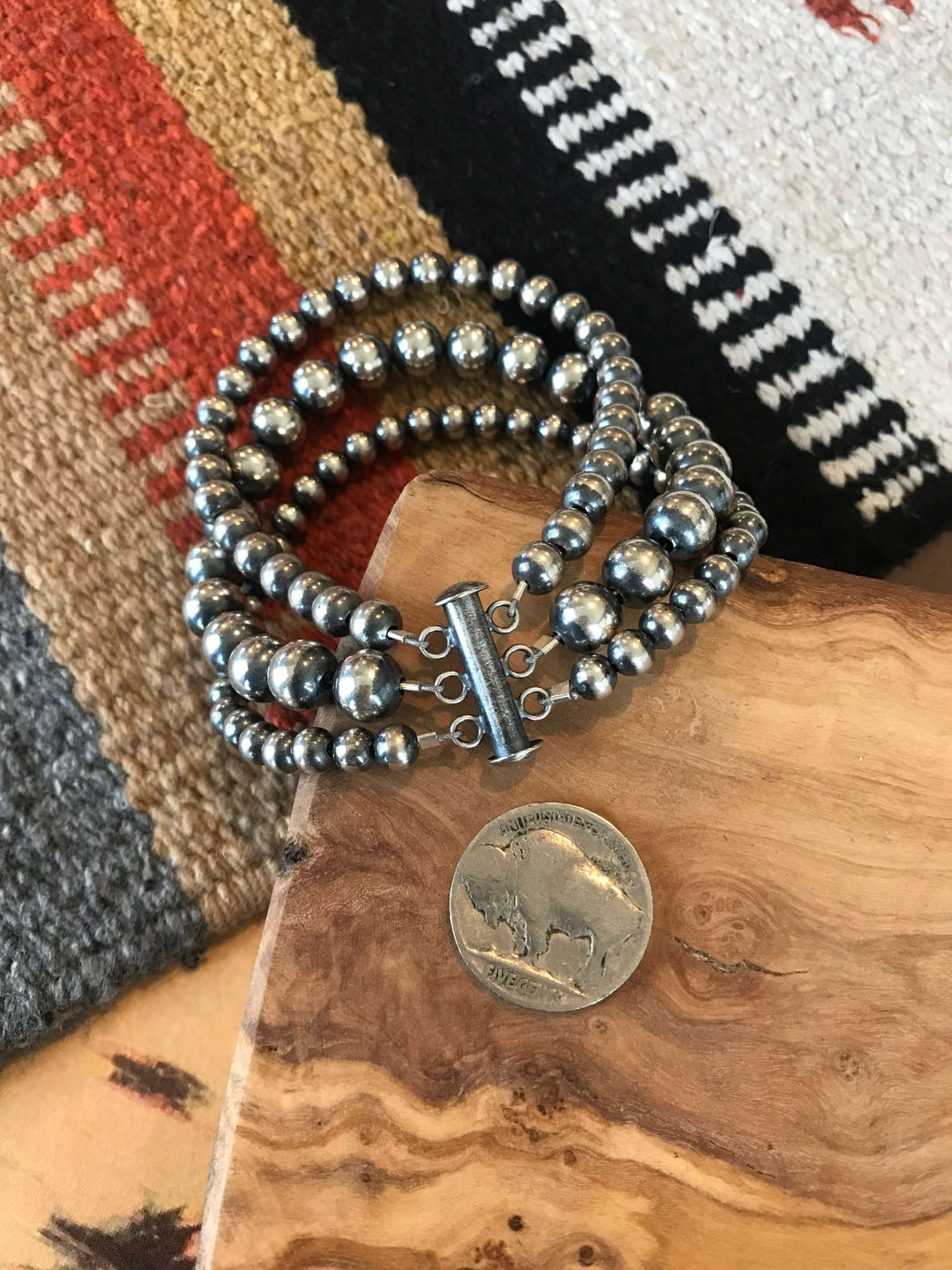 3 Strand Navajo Pearl Bracelet