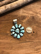 The Luray Golden Hills Cluster Pendant-Pendants-Calli Co., Turquoise and Silver Jewelry, Native American Handmade, Zuni Tribe, Navajo Tribe, Brock Texas