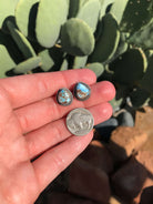 The Golden Hills Studs, 9-Earrings-Calli Co., Turquoise and Silver Jewelry, Native American Handmade, Zuni Tribe, Navajo Tribe, Brock Texas