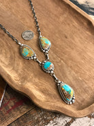The Sabino Lariat Necklace Set-Necklaces-Calli Co., Turquoise and Silver Jewelry, Native American Handmade, Zuni Tribe, Navajo Tribe, Brock Texas