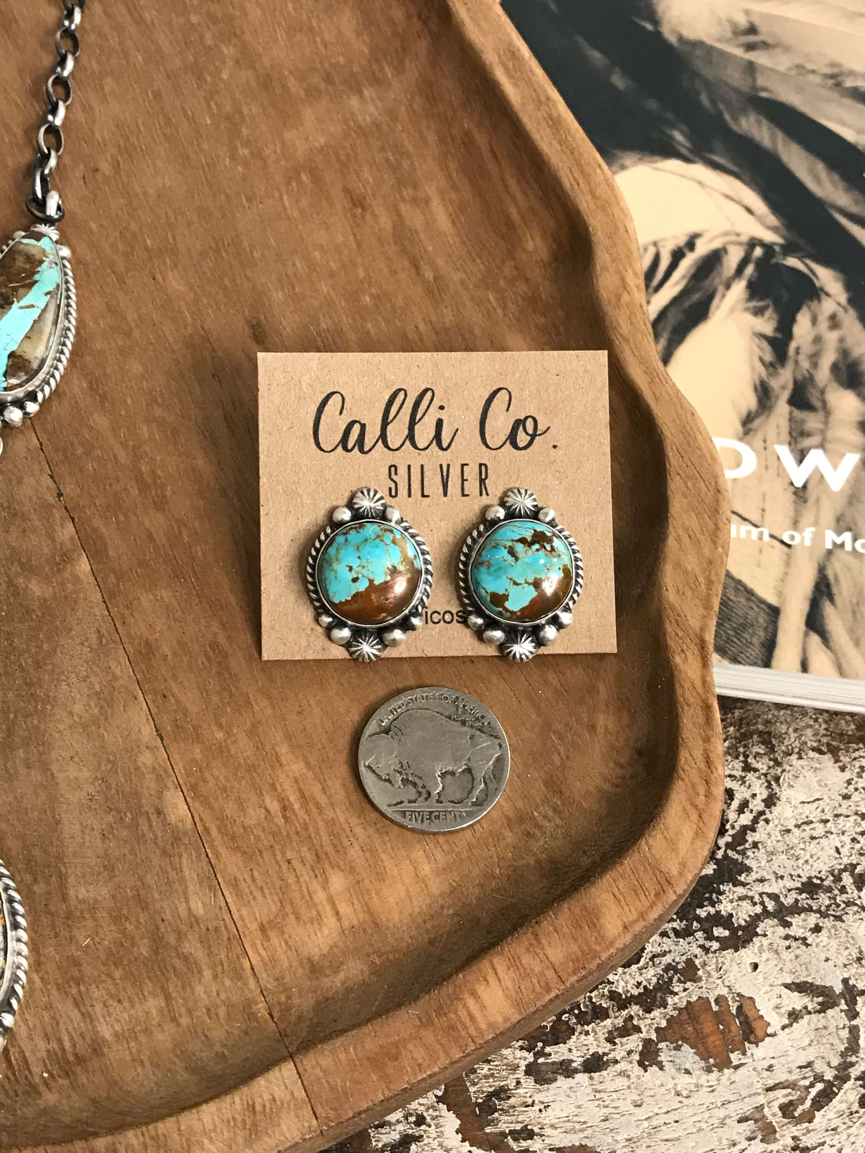 The Big Bend Lariat Necklace Set-Necklaces-Calli Co., Turquoise and Silver Jewelry, Native American Handmade, Zuni Tribe, Navajo Tribe, Brock Texas