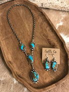 The Copeland Lariat Necklace Set, 25-Necklaces-Calli Co., Turquoise and Silver Jewelry, Native American Handmade, Zuni Tribe, Navajo Tribe, Brock Texas