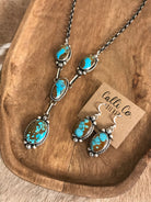The Copeland Lariat Necklace Set, 25-Necklaces-Calli Co., Turquoise and Silver Jewelry, Native American Handmade, Zuni Tribe, Navajo Tribe, Brock Texas