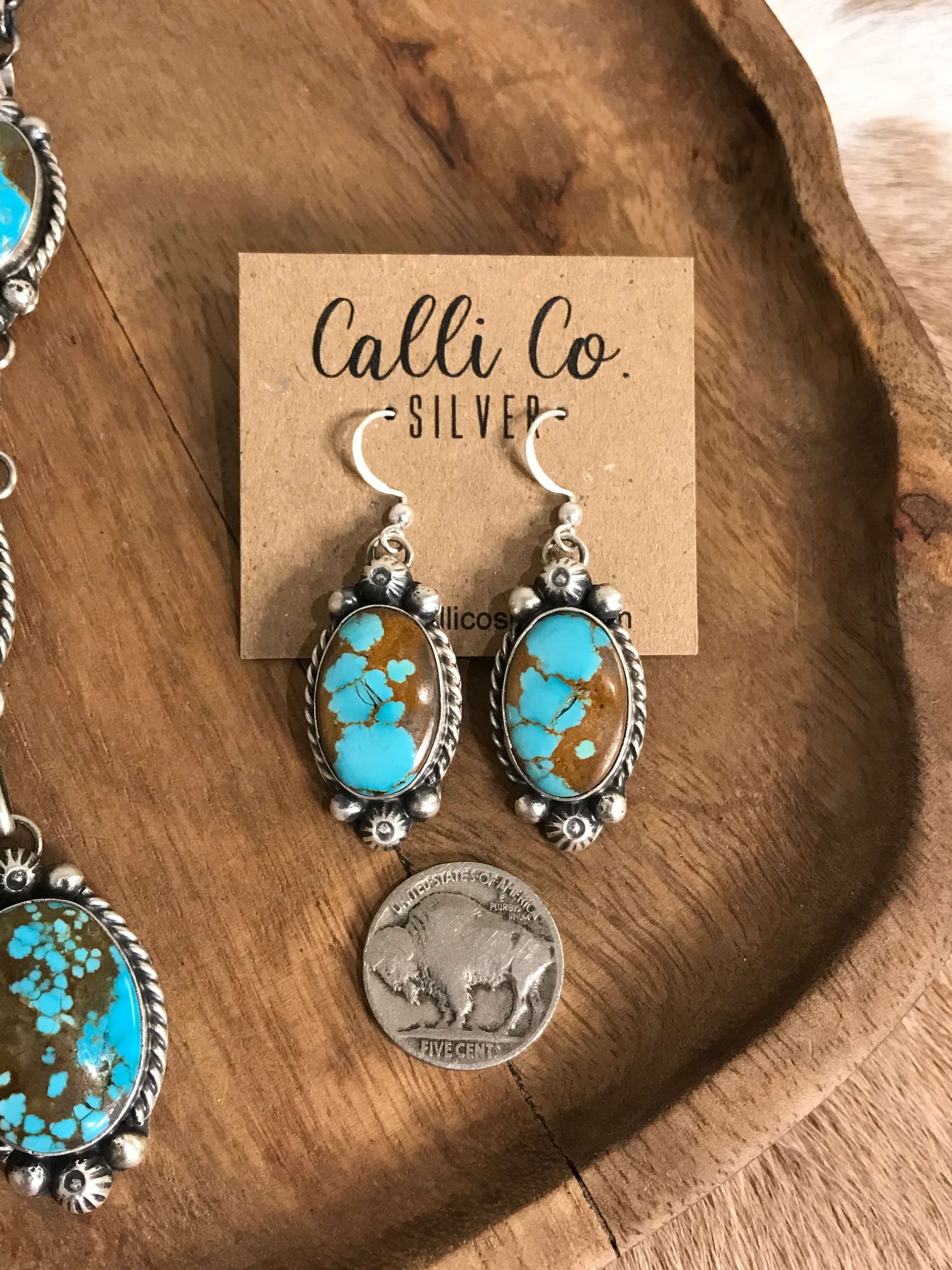 Women's Navajo Made Turquoise Lariat Necklace Set | Calli Co