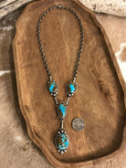 The Copeland Lariat Necklace Set, 25-Necklaces-Calli Co., Turquoise and Silver Jewelry, Native American Handmade, Zuni Tribe, Navajo Tribe, Brock Texas