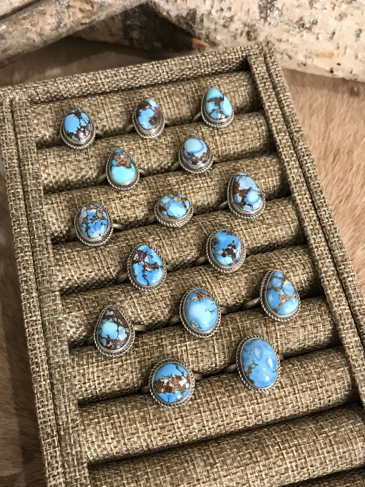 The Tolleson Rings-Rings-Calli Co., Turquoise and Silver Jewelry, Native American Handmade, Zuni Tribe, Navajo Tribe, Brock Texas