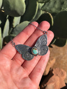 The Butterfly Necklace, 17-Necklaces-Calli Co., Turquoise and Silver Jewelry, Native American Handmade, Zuni Tribe, Navajo Tribe, Brock Texas