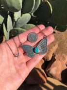 The Butterfly Necklace, 12-Necklaces-Calli Co., Turquoise and Silver Jewelry, Native American Handmade, Zuni Tribe, Navajo Tribe, Brock Texas