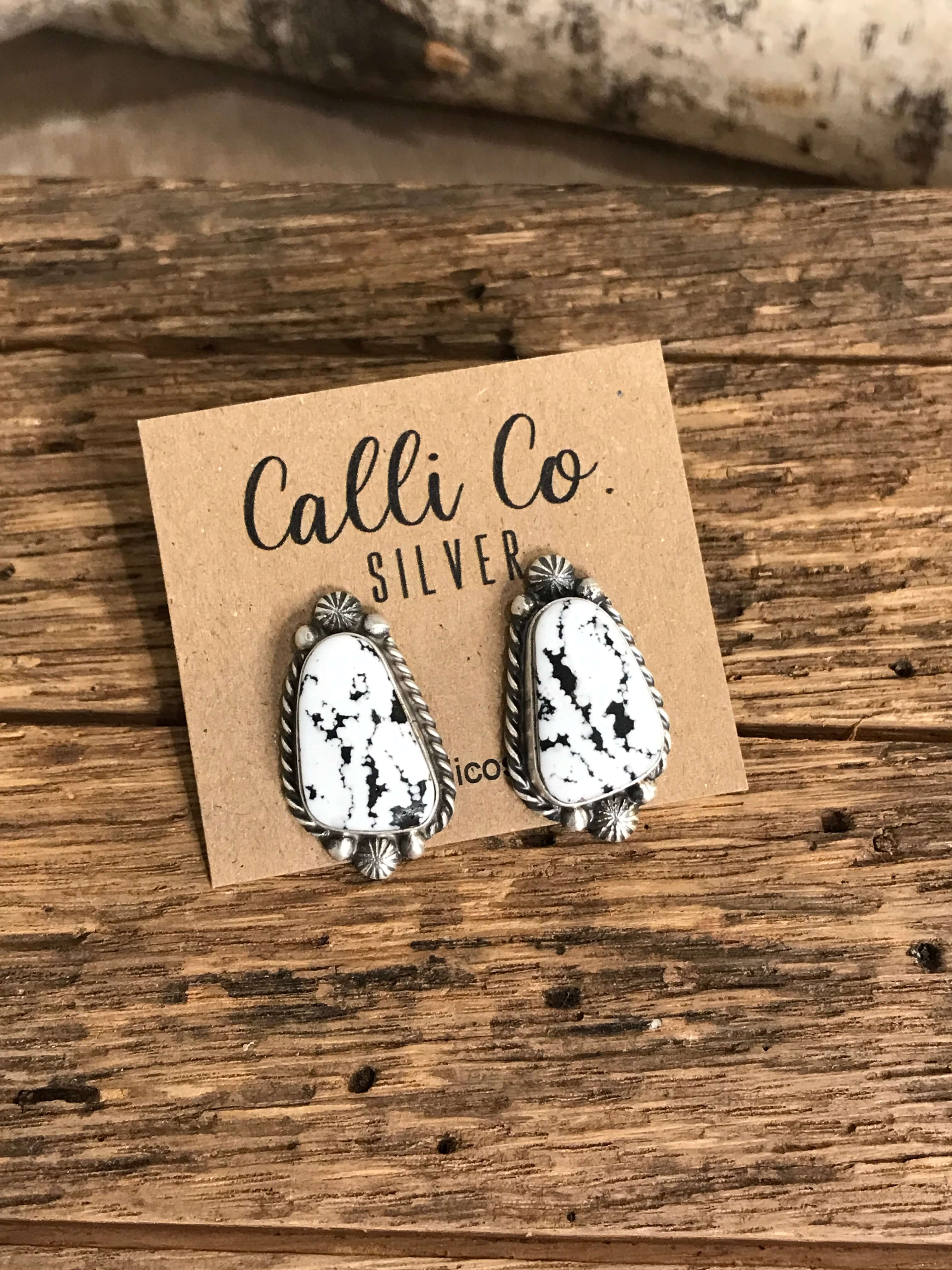 The Favorite Studs, 17-Earrings-Calli Co., Turquoise and Silver Jewelry, Native American Handmade, Zuni Tribe, Navajo Tribe, Brock Texas