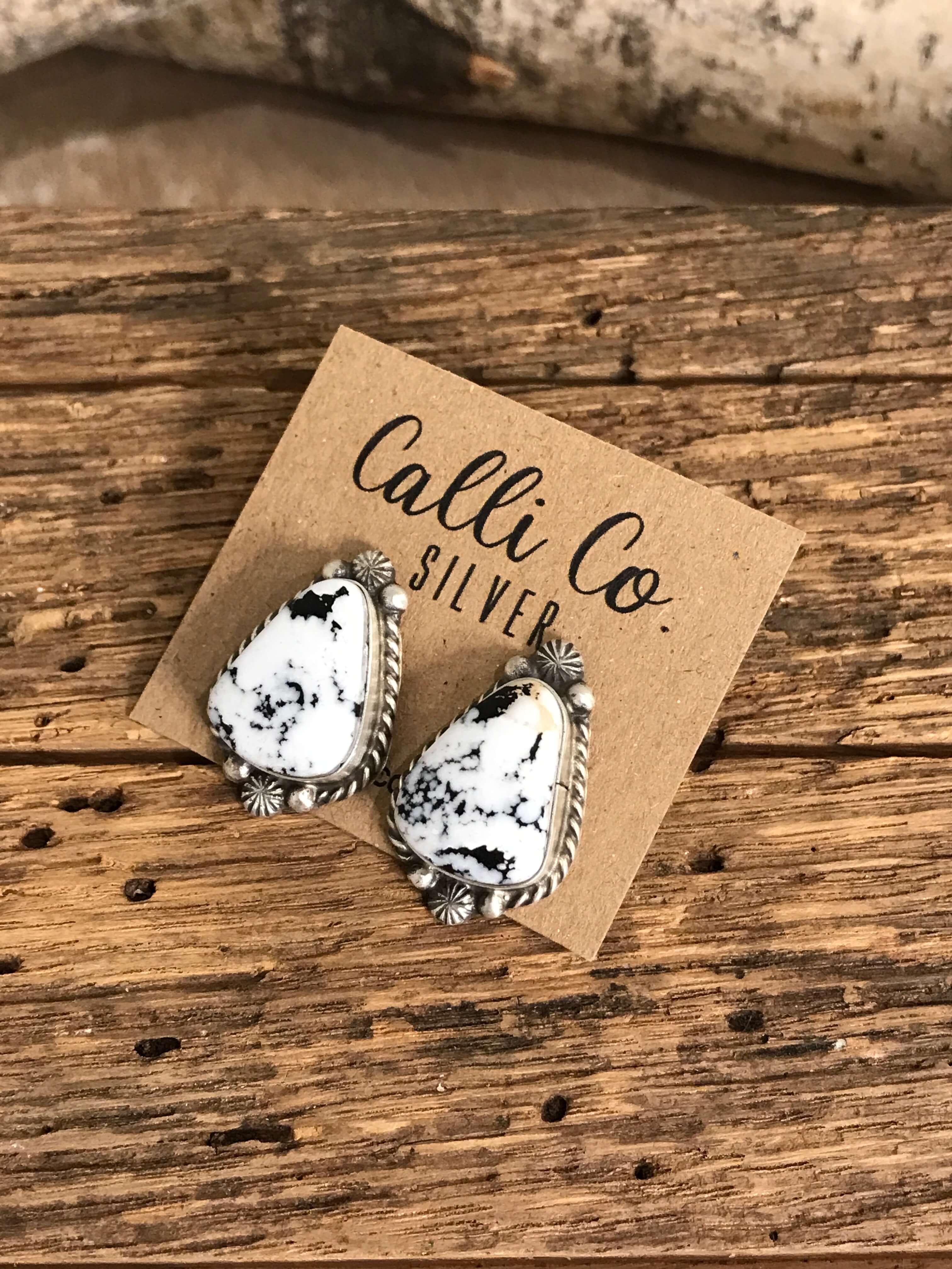 The Favorite Studs, 19-Earrings-Calli Co., Turquoise and Silver Jewelry, Native American Handmade, Zuni Tribe, Navajo Tribe, Brock Texas