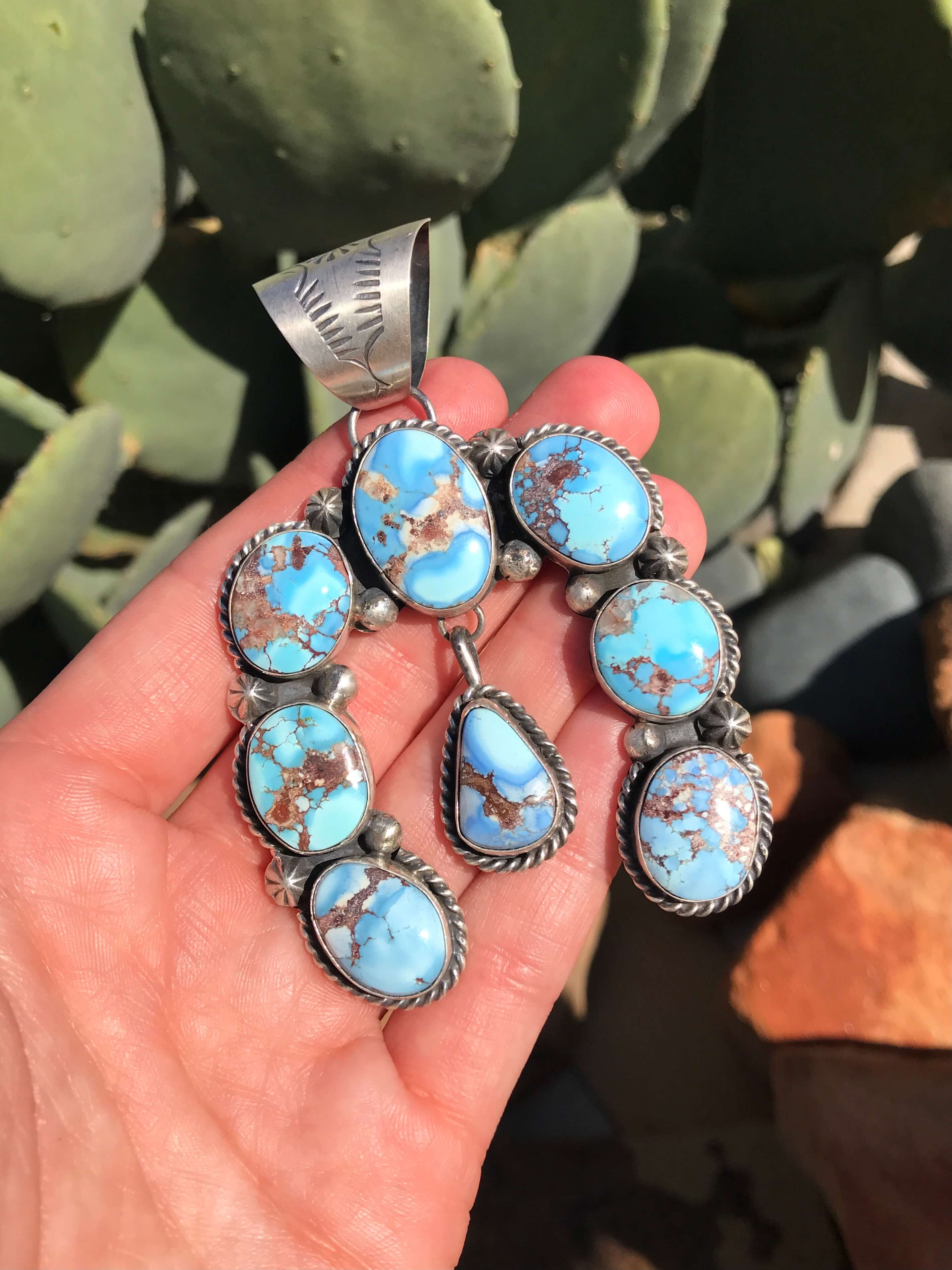 The Bixby Naja Pendant-Pendants-Calli Co., Turquoise and Silver Jewelry, Native American Handmade, Zuni Tribe, Navajo Tribe, Brock Texas