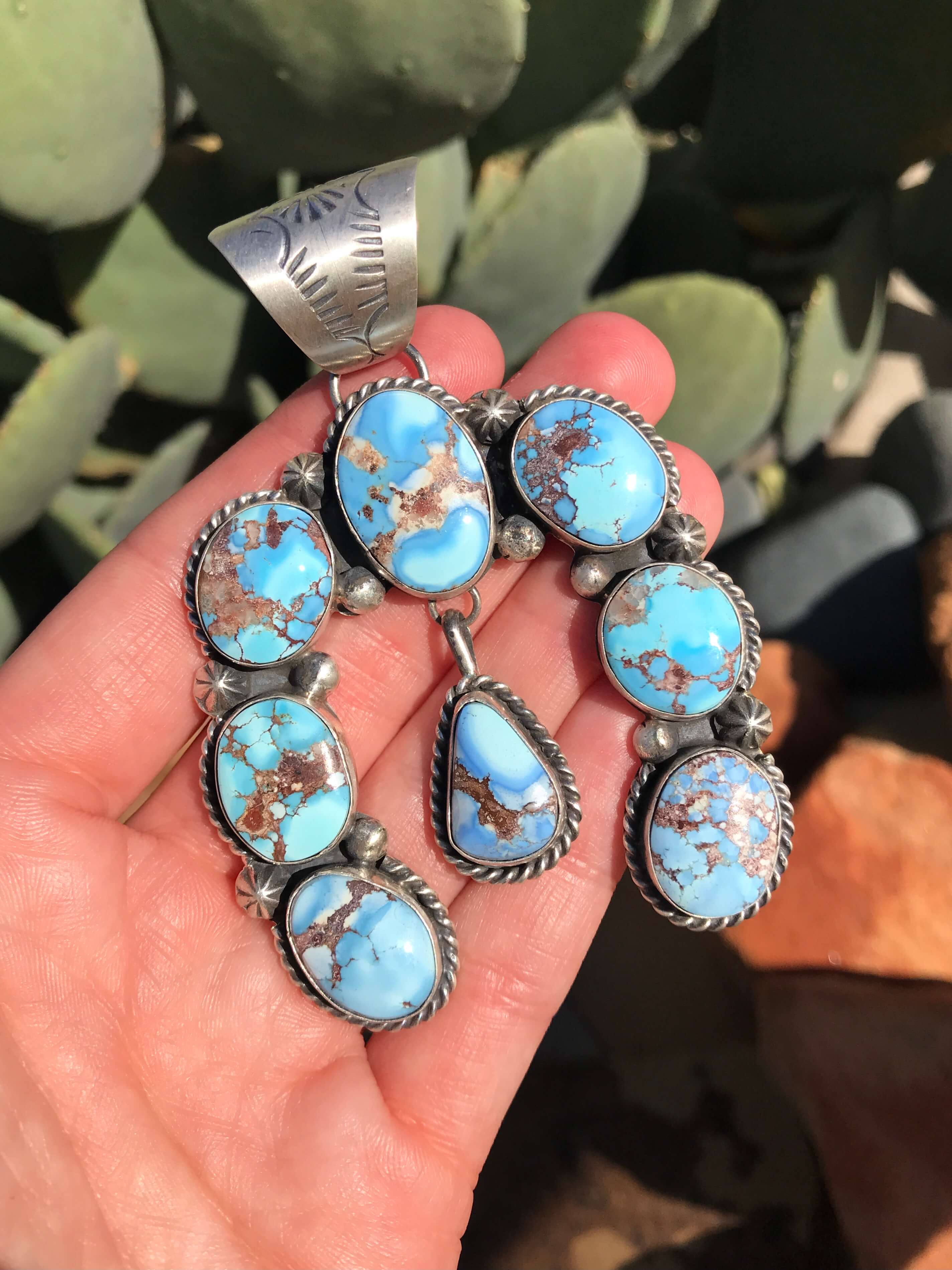 The Bixby Naja Pendant-Pendants-Calli Co., Turquoise and Silver Jewelry, Native American Handmade, Zuni Tribe, Navajo Tribe, Brock Texas