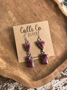 The Remi Dangle Earrings-Earrings-Calli Co., Turquoise and Silver Jewelry, Native American Handmade, Zuni Tribe, Navajo Tribe, Brock Texas