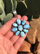 The Laureles Cluster Pendant-Pendants-Calli Co., Turquoise and Silver Jewelry, Native American Handmade, Zuni Tribe, Navajo Tribe, Brock Texas