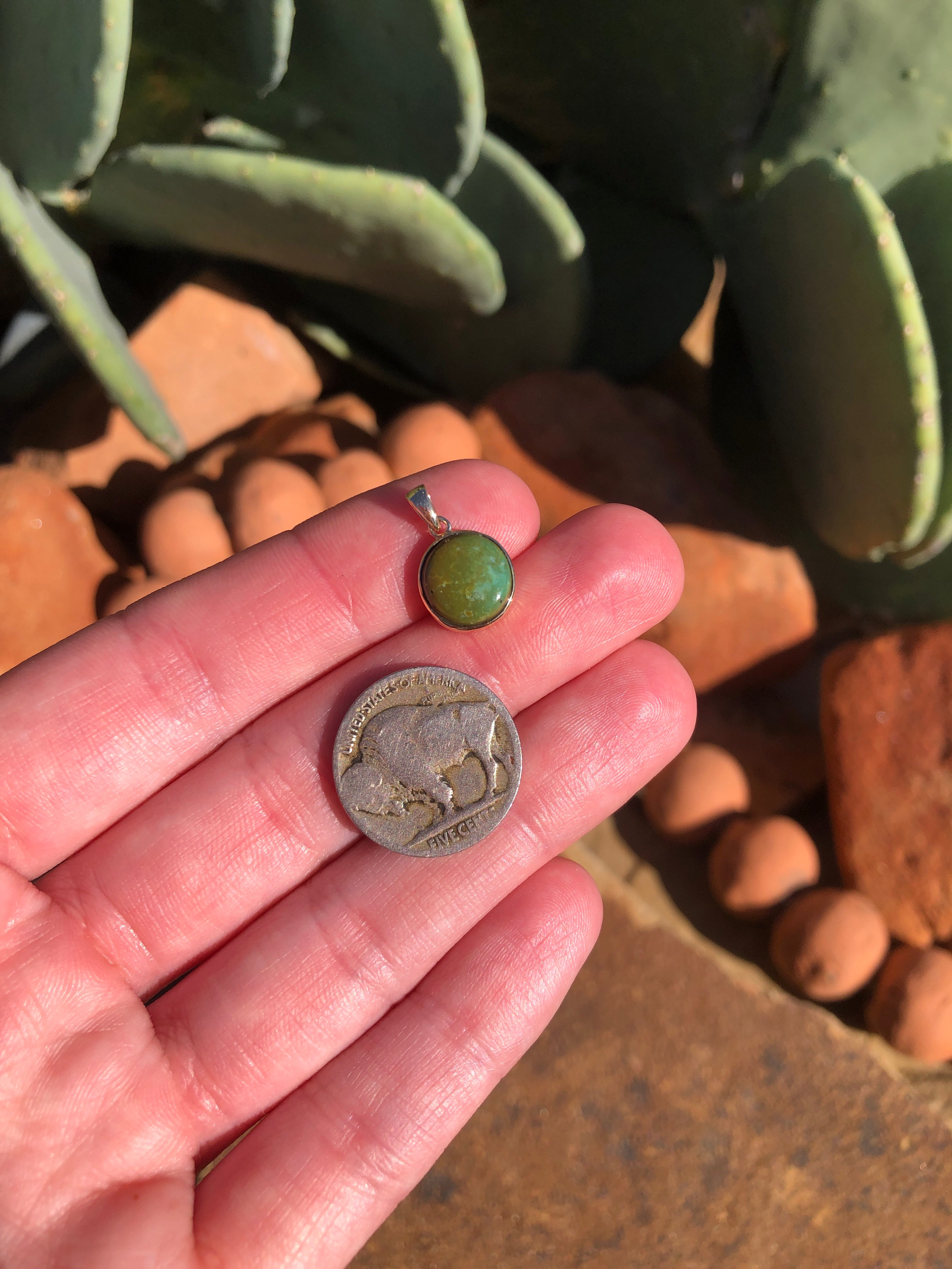 The Nordic 14k and Turquoise Pendant, 16-Pendants-Calli Co., Turquoise and Silver Jewelry, Native American Handmade, Zuni Tribe, Navajo Tribe, Brock Texas