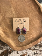 The Spiny Dangle Earrings, 1-Earrings-Calli Co., Turquoise and Silver Jewelry, Native American Handmade, Zuni Tribe, Navajo Tribe, Brock Texas