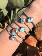 The Twisted Turquoise Cuffs-Bracelets & Cuffs-Calli Co., Turquoise and Silver Jewelry, Native American Handmade, Zuni Tribe, Navajo Tribe, Brock Texas