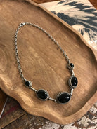 The Kelowna Statement Necklace-Necklaces-Calli Co., Turquoise and Silver Jewelry, Native American Handmade, Zuni Tribe, Navajo Tribe, Brock Texas