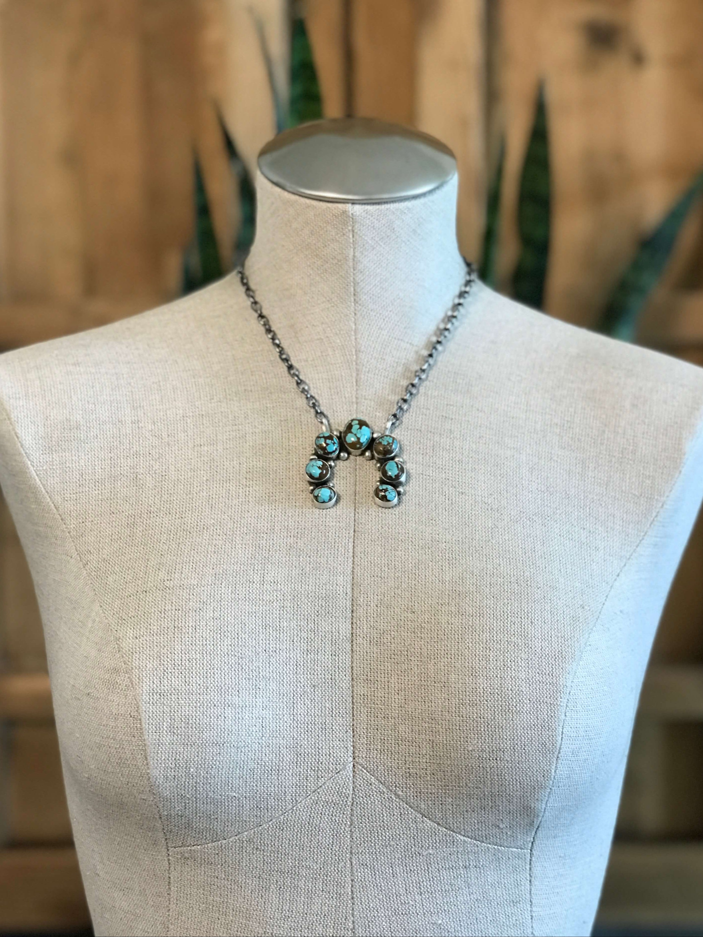 The Naja Necklace, 36-Necklaces-Calli Co., Turquoise and Silver Jewelry, Native American Handmade, Zuni Tribe, Navajo Tribe, Brock Texas