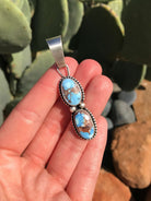 The Betsy Pendant, 1-Pendants-Calli Co., Turquoise and Silver Jewelry, Native American Handmade, Zuni Tribe, Navajo Tribe, Brock Texas