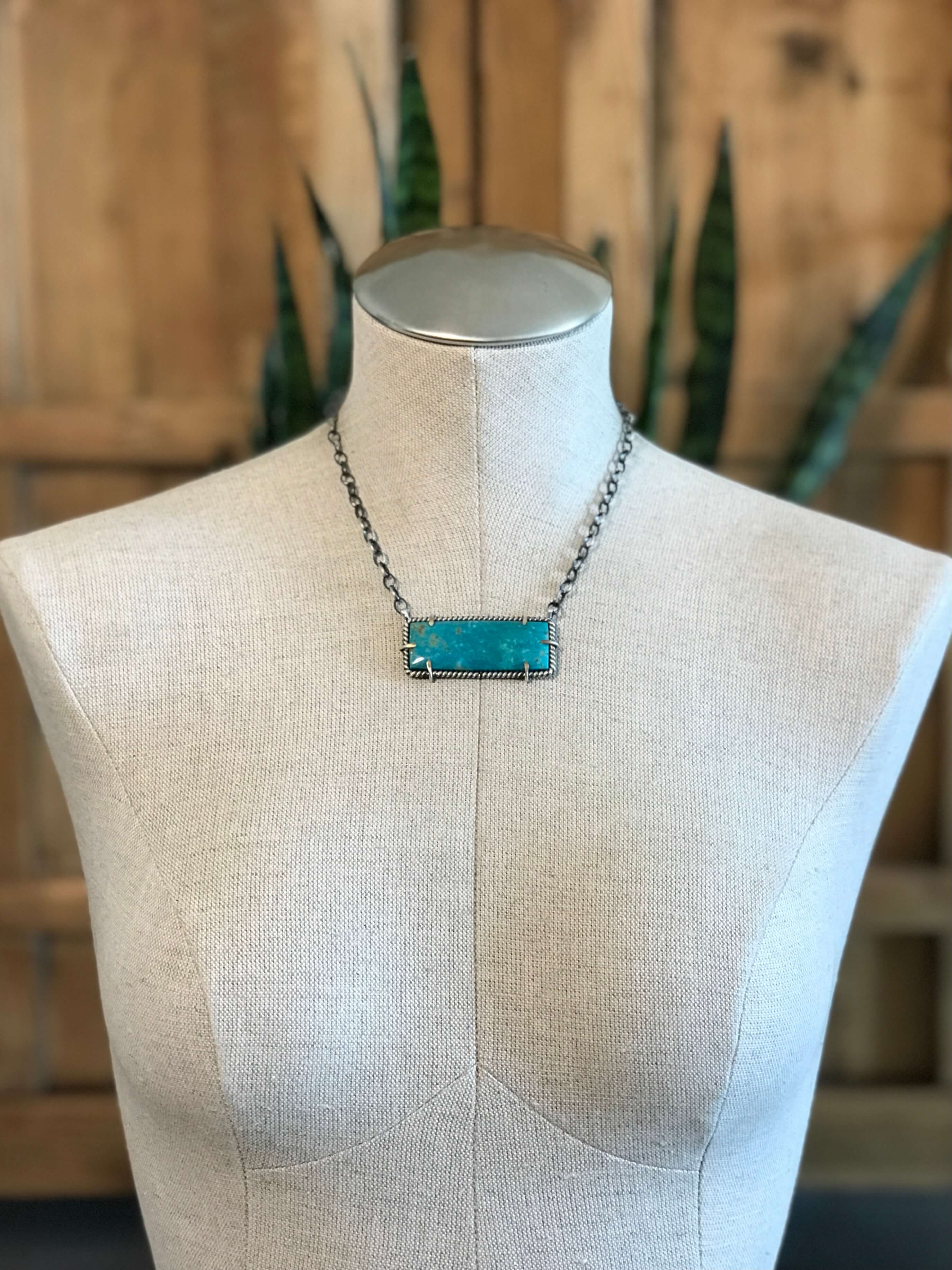 The Bromley Necklace, 1-Necklaces-Calli Co., Turquoise and Silver Jewelry, Native American Handmade, Zuni Tribe, Navajo Tribe, Brock Texas