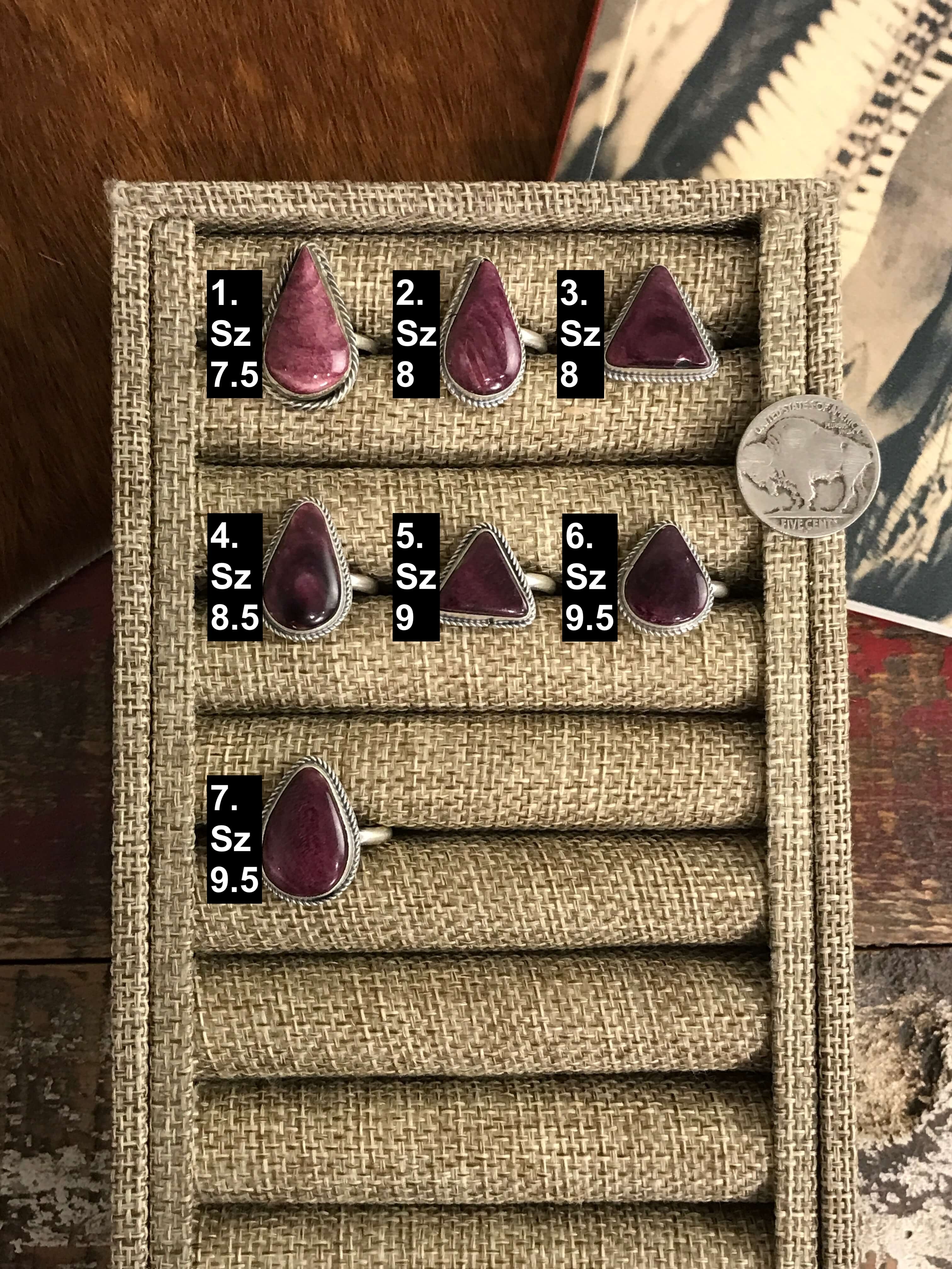 The Madrid Rings in Spiny-Rings-Calli Co., Turquoise and Silver Jewelry, Native American Handmade, Zuni Tribe, Navajo Tribe, Brock Texas