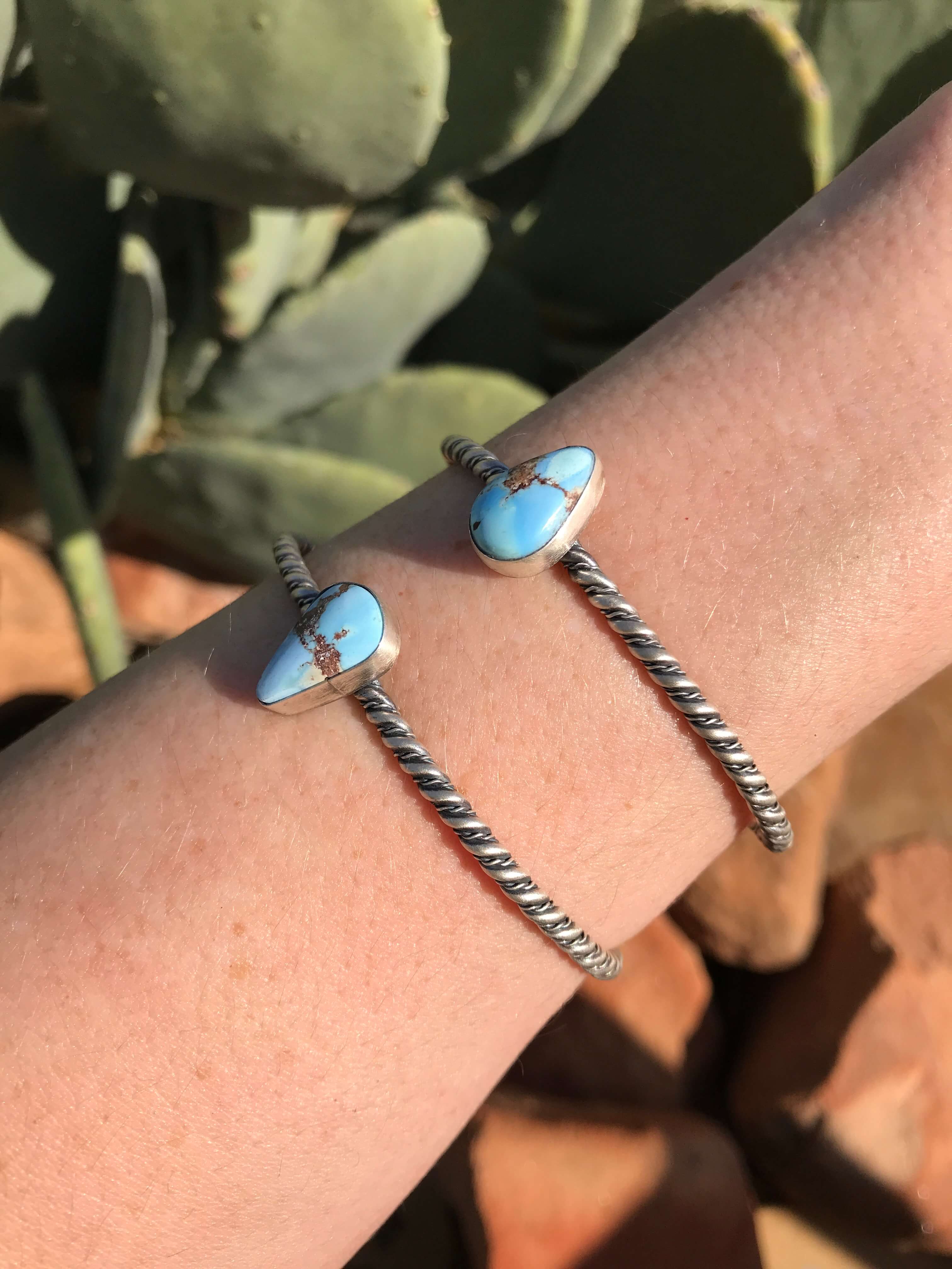 The Kentstown Cuffs-Bracelets & Cuffs-Calli Co., Turquoise and Silver Jewelry, Native American Handmade, Zuni Tribe, Navajo Tribe, Brock Texas