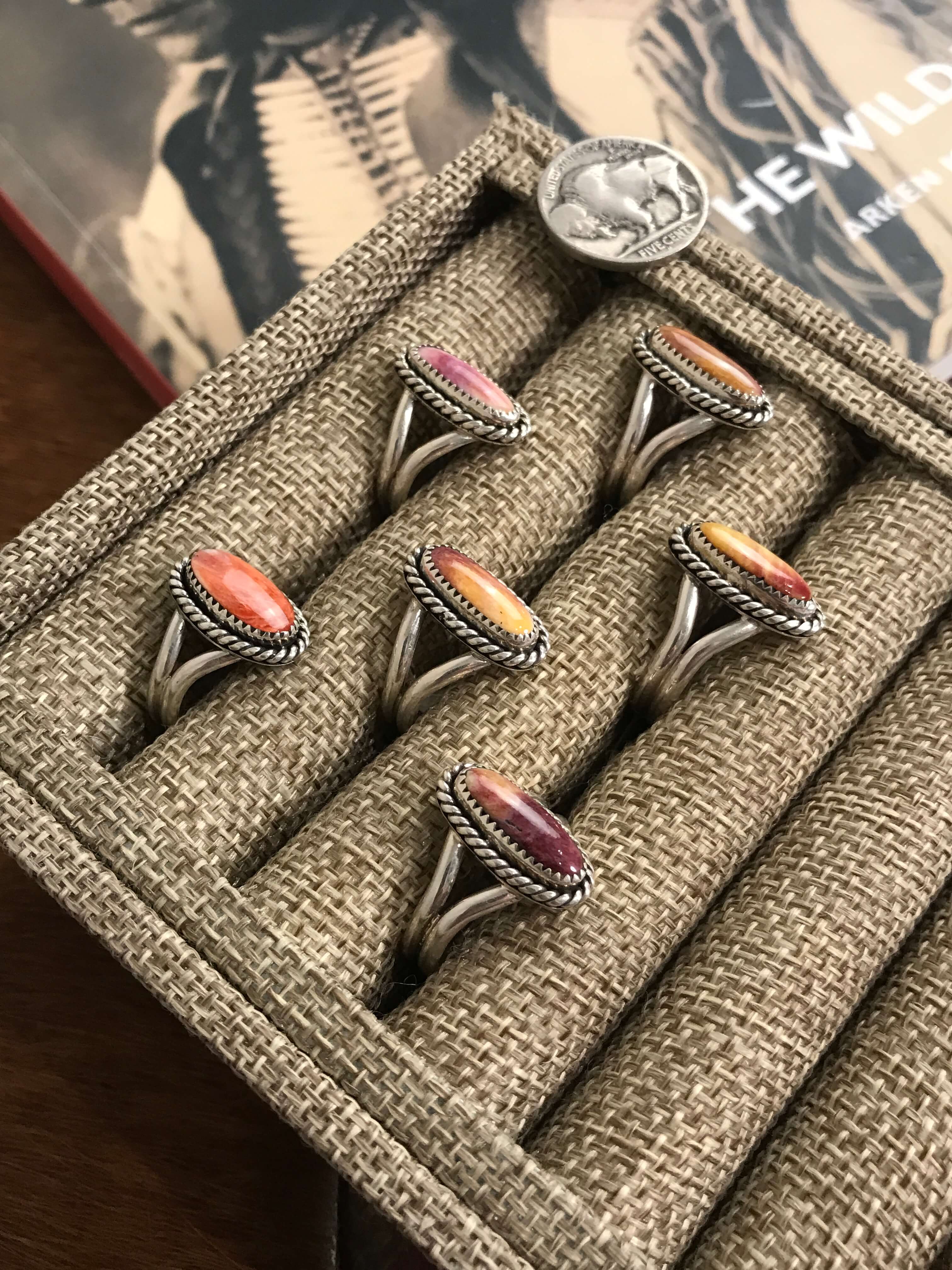 The Theo Rings in Spiny xx-Rings-Calli Co., Turquoise and Silver Jewelry, Native American Handmade, Zuni Tribe, Navajo Tribe, Brock Texas