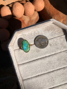 The London 14k and Turquoise Ring 12, Sz 7-Rings-Calli Co., Turquoise and Silver Jewelry, Native American Handmade, Zuni Tribe, Navajo Tribe, Brock Texas