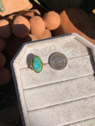 The London 14k and Turquoise Ring 12, Sz 7-Rings-Calli Co., Turquoise and Silver Jewelry, Native American Handmade, Zuni Tribe, Navajo Tribe, Brock Texas