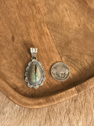 The Sycamore Turquoise Pendant, 3-Pendants-Calli Co., Turquoise and Silver Jewelry, Native American Handmade, Zuni Tribe, Navajo Tribe, Brock Texas