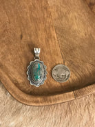 The Sycamore Turquoise Pendant, 4-Pendants-Calli Co., Turquoise and Silver Jewelry, Native American Handmade, Zuni Tribe, Navajo Tribe, Brock Texas