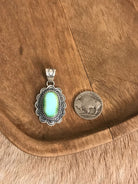 The Sycamore Turquoise Pendant, 5-Pendants-Calli Co., Turquoise and Silver Jewelry, Native American Handmade, Zuni Tribe, Navajo Tribe, Brock Texas