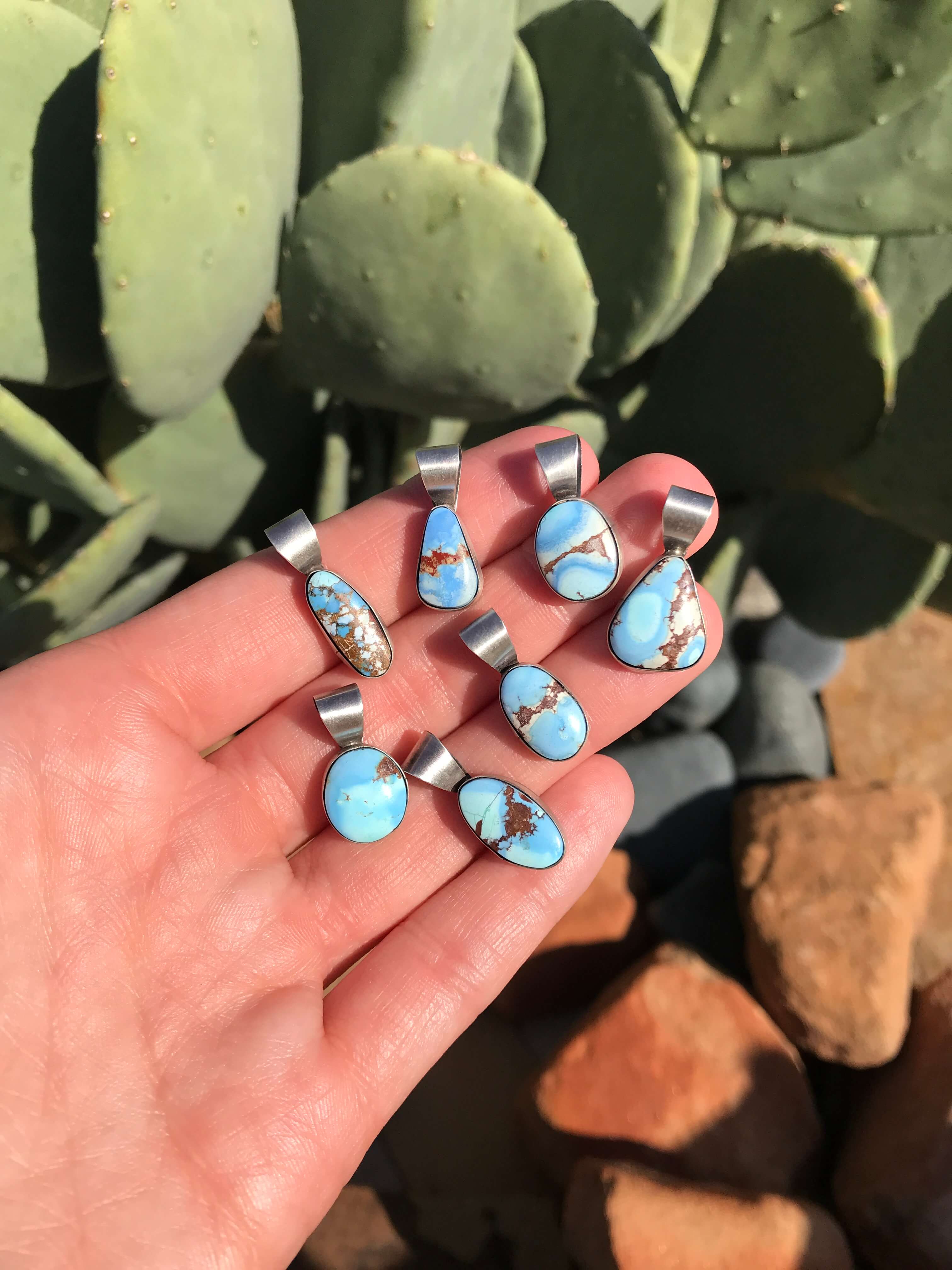 The Buckhaven Pendant-Pendants-Calli Co., Turquoise and Silver Jewelry, Native American Handmade, Zuni Tribe, Navajo Tribe, Brock Texas