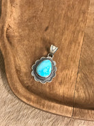 The Sycamore Turquoise Pendant, 6-Pendants-Calli Co., Turquoise and Silver Jewelry, Native American Handmade, Zuni Tribe, Navajo Tribe, Brock Texas
