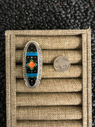 The Midnight Ring, Sz 8-Rings-Calli Co., Turquoise and Silver Jewelry, Native American Handmade, Zuni Tribe, Navajo Tribe, Brock Texas