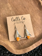 The Spiny Blossom Dangles-Earrings-Calli Co., Turquoise and Silver Jewelry, Native American Handmade, Zuni Tribe, Navajo Tribe, Brock Texas
