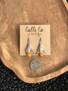 The Spiny Blossom Dangles-Earrings-Calli Co., Turquoise and Silver Jewelry, Native American Handmade, Zuni Tribe, Navajo Tribe, Brock Texas