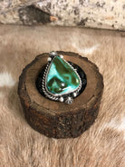 The Tishomingo Turquoise Adjustable Ring, 2-Rings-Calli Co., Turquoise and Silver Jewelry, Native American Handmade, Zuni Tribe, Navajo Tribe, Brock Texas