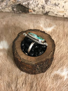 The Tishomingo Turquoise Adjustable Ring, 2-Rings-Calli Co., Turquoise and Silver Jewelry, Native American Handmade, Zuni Tribe, Navajo Tribe, Brock Texas